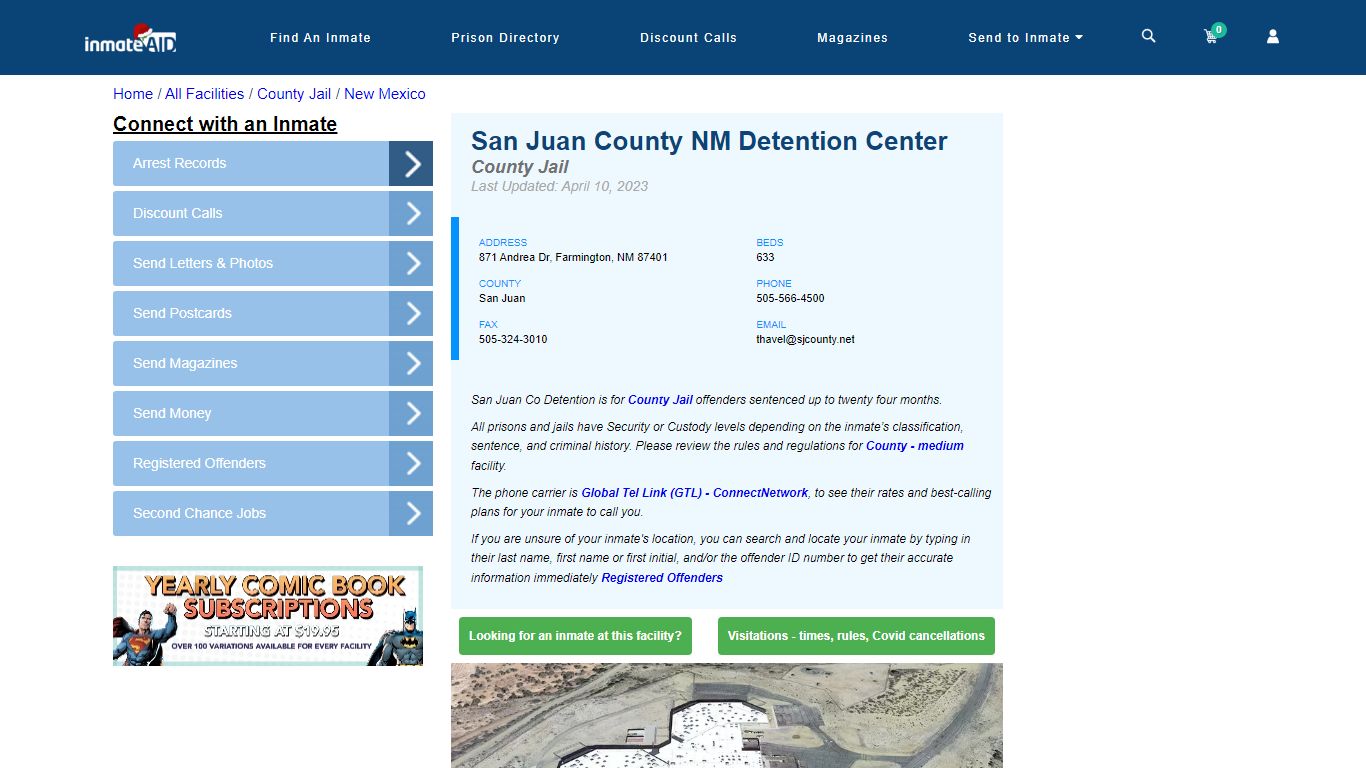 San Juan County NM Detention Center - Inmate Locator - Farmington, NM